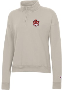Champion Auburn Tigers Womens White Powerblend Qtr Zip