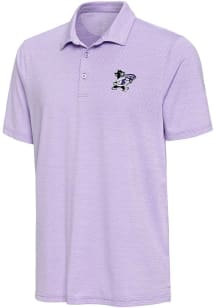 Antigua K-State Wildcats Mens Lavender Pawn Short Sleeve Polo