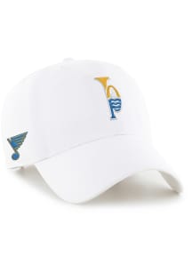 47 St Louis Blues Alt Logo Side Patch Clean Up Adjustable Hat - White