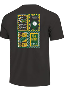 George Mason University Womens Grey Pattern Campus Squares Short Sleeve T-Shirt