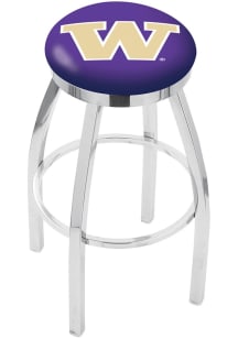 Washington Huskies Chrome Pub Stool - Silver