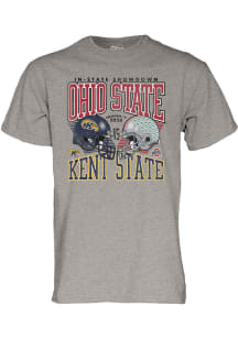 Blue 84 Ohio State Buckeyes Grey Heather Football vs Kent State Golden Flashes Short Sleeve T Shir..
