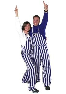 Game Bibs Purple White Mens Purple Striped Overalls