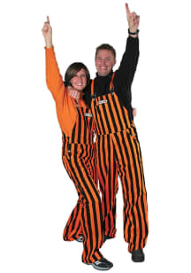 Game Bibs Orange Black Mens Orange Striped Overalls