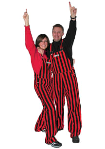 Game Bibs Red Black Mens Red Striped Overalls