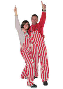 Game Bibs Red Grey Mens Red Striped Overalls
