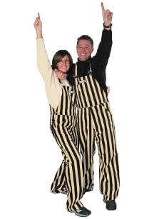 Game Bibs Black Tan Mens Black Striped Design Overalls