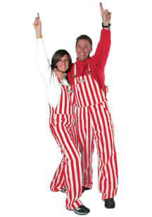 Game Bibs Red White Mens Red Striped Overalls