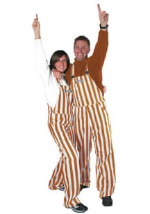 Game Bibs Orange White Mens Burnt Orange Striped Overalls