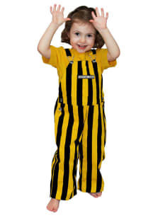 Game Bibs Black Gold Toddler Black Striped Bib Overall Bottoms Sweatpants