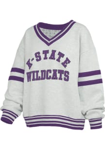 Pressbox K-State Wildcats Womens Ash Oates Crew Sweatshirt