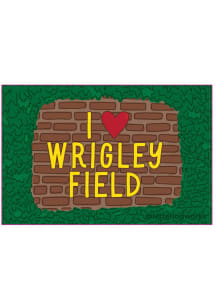 Wrigleyville I Heart Wrigley Field Stickers - Kelly Green