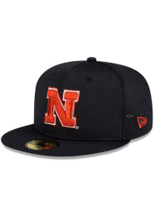 New Era Nebraska Cornhuskers Mens Black Satin Lining 59FIFTY Fitted Hat