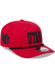 New Era Utah Utes Cotton Wordmark Stretch 9SEVENTY Adjustable Hat - Red