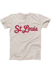 Series Six St Louis Tan Script Short Sleeve Fashion T Shirt