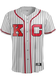Kansas City Monarchs Mens Replica Pinstripe Jersey - White