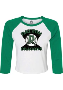 Summit Sportswear Dayton Dragons Womens Kelly Green Micro LS Tee