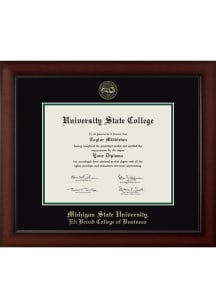 Michigan State Spartans Embossed Paxton College of Business Diploma Frame - Black