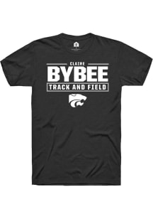 Claire Bybee K-State Wildcats Black NIL Stacked Box Short Sleeve Player T Shirt