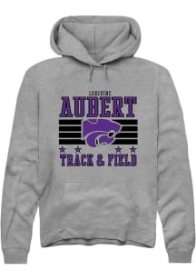 Ludivine Aubert K-State Wildcats Mens Grey NIL Striped Player Hood