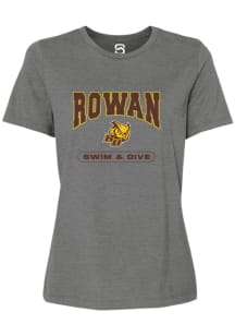 Summit Sportswear Rowan University Womens Graphite Swimming Short Sleeve T-Shirt