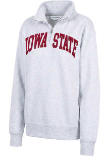 Iowa State Cyclones Womens Grey Sport Fleece Qtr Zip