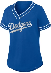 Los Angeles Dodgers Womens Team First Fashion Baseball Jersey - Blue