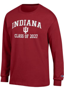 Champion Indiana Hoosiers Crimson Font Class of 2027 Jersey Long Sleeve T Shirt