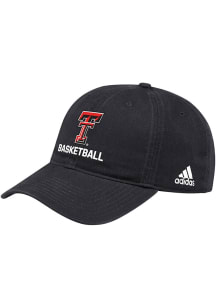 Adidas Texas Tech Red Raiders Basketball Washed Slouch Adjustable Hat - Black