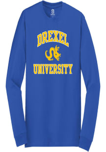 Summit Sportswear Drexel Dragons Blue No 1 Primary Long Sleeve T Shirt