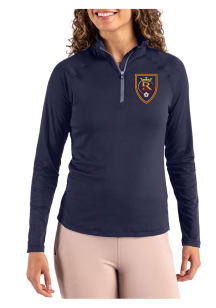 Cutter and Buck Real Salt Lake Womens Navy Blue Coastline Qtr Zip
