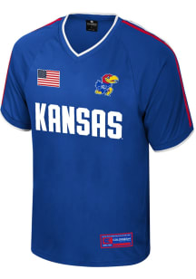 Colosseum Kansas Jayhawks Mens Blue Replica Soccer Jersey