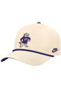 Nike TCU Horned Frogs Vintage 5 Panel Rope Adjustable Hat - Cream