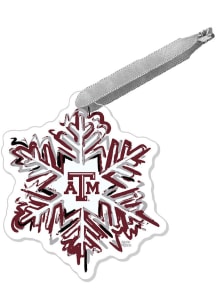 Texas A&M Aggies Snowflake Ornament - Maroon