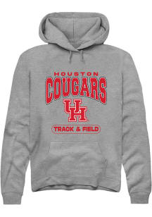 Summit Sportswear Houston Cougars Mens Graphite Track & Field Long Sleeve Hoodie