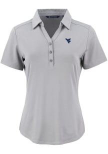 Cutter and Buck West Virginia Mountaineers Womens Ash Forge Eco Polo Short Sleeve Polo Shirt