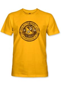 Pittsburgh Riverhounds SC Gold Distressed Short Sleeve T Shirt