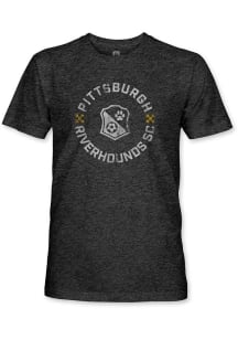 Pittsburgh Riverhounds SC Charcoal Arch Name Short Sleeve Fashion T Shirt