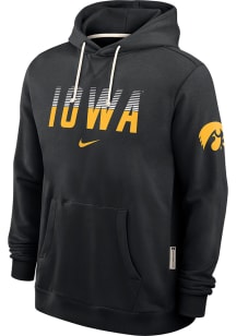 Nike Iowa Hawkeyes Mens Black Sideline Fade Long Sleeve Hoodie