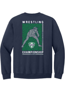 Summit Sportswear MAC Mens Navy Blue Wrestling Championship 2026 Long Sleeve Crew Sweatshirt