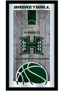 Hawaii Warriors Basketball Hanging Back Bar Mirror