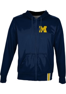 ProSphere Michigan Wolverines Mens Navy Blue Solid Light Weight Jacket