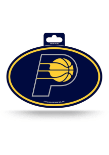 Indiana Pacers Oval Auto Decal - Gold