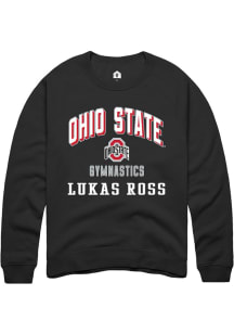 Lukas Ross Ohio State Buckeyes Mens Black NIL Arch Logo Player Crew