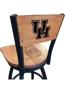 Houston Cougars Maple Seat Maple Back Swivel Pub Stool - Brown