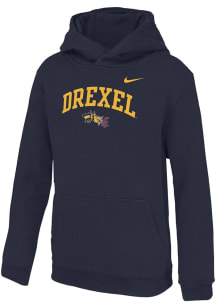 Nike Drexel Dragons Youth Navy Blue Primary Team Logo Long Sleeve Hoodie