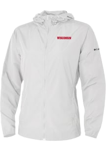 Columbia Wisconsin Badgers Womens White Heat Seal Prodigy Light Weight Jacket