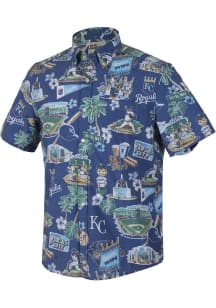 Reyn Spooner Kansas City Royals Mens Blue Men's Scenic Big and Tall Dress Shirt
