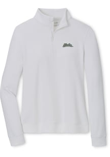 Peter Millar Michigan State Spartans Womens White Perth Qtr Zip Pullover
