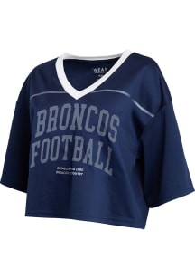 Denver Broncos Womens WEAR by Erin Andrews Crop Fashion Football Jersey - Orange